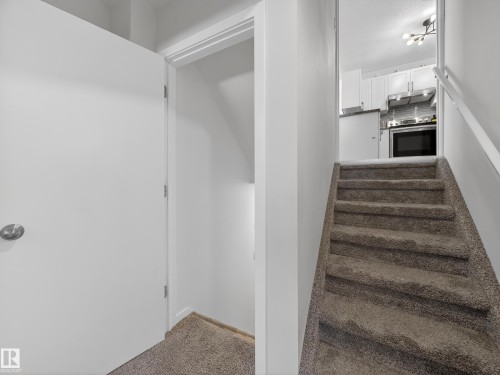 Stairway with carpet - 4603 32 Avenue, Edmonton, AB - Indoor Photo Showing Other Room