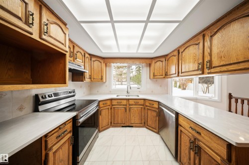 823 Richards Crescent, Edmonton, AB - Indoor Photo Showing Kitchen With Double Sink