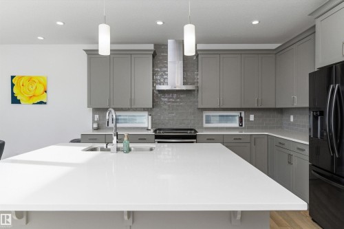 20007 16 Avenue, Edmonton, AB - Indoor Photo Showing Kitchen With Upgraded Kitchen