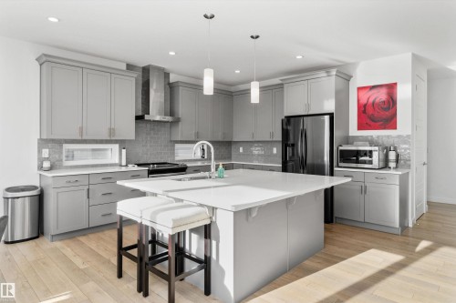 20007 16 Avenue, Edmonton, AB - Indoor Photo Showing Kitchen With Upgraded Kitchen