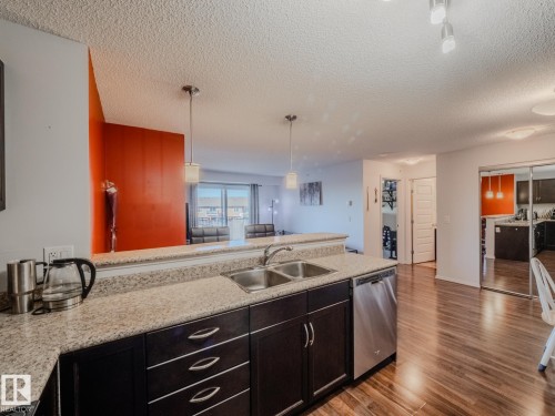 409 6070 Schonsee Way, Edmonton, AB - Indoor Photo Showing Kitchen With Double Sink
