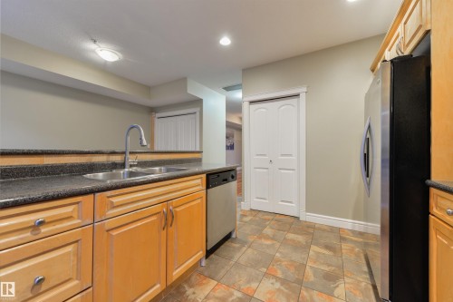 8016 109 Street, Edmonton, AB - Indoor Photo Showing Kitchen With Double Sink