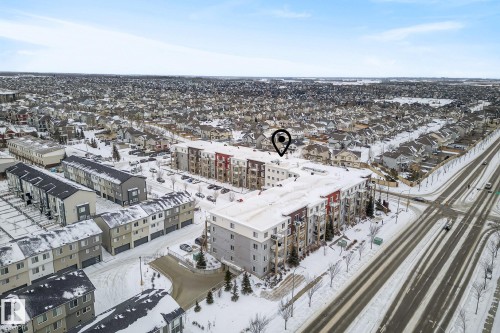 View of snowy aerial view - 206 812 Welsh Drive, Edmonton, AB - Outdoor With View