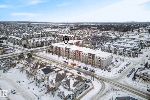 View of snowy aerial view - 206 812 Welsh Drive, Edmonton, AB - Outdoor With View