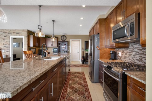 405 1350 Windermere Way, Edmonton, AB - Indoor Photo Showing Kitchen With Upgraded Kitchen