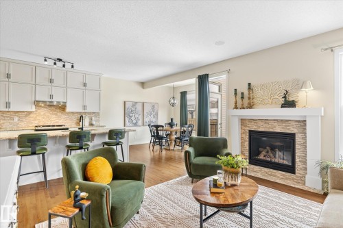 5916 175 Avenue, Edmonton, AB - Indoor Photo Showing Living Room With Fireplace