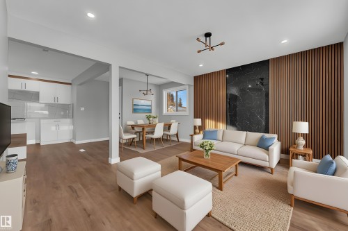 4320 74 Street, Edmonton, AB - Indoor Photo Showing Living Room