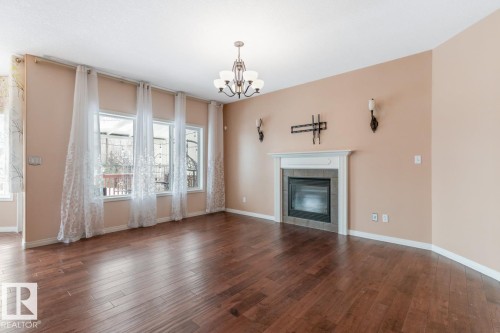 20515 91 Avenue, Edmonton, AB - Indoor Photo Showing Living Room With Fireplace