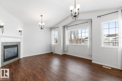 20515 91 Avenue, Edmonton, AB - Indoor Photo Showing Living Room With Fireplace