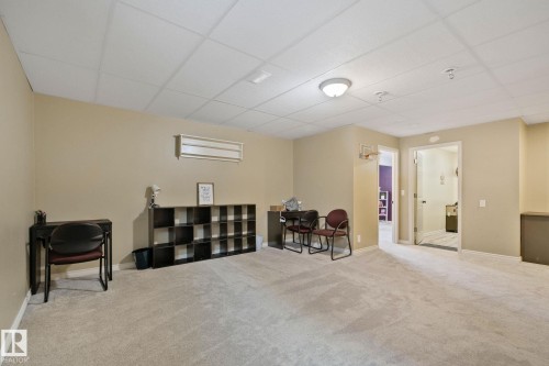 Sitting room with a paneled ceiling and light carpet - 502 Westerra Boulevard, Stony Plain, AB - Indoor