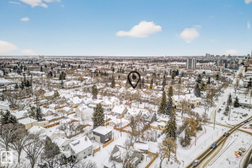 View of snowy aerial view - 10523 127 Street, Edmonton, AB - Outdoor With View