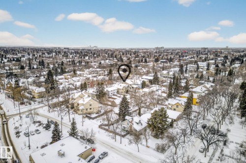 Aerial view of residential area - 10523 127 Street, Edmonton, AB - Outdoor With View