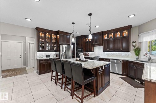 10516 158 Street Nw, Edmonton, AB - Indoor Photo Showing Kitchen With Upgraded Kitchen