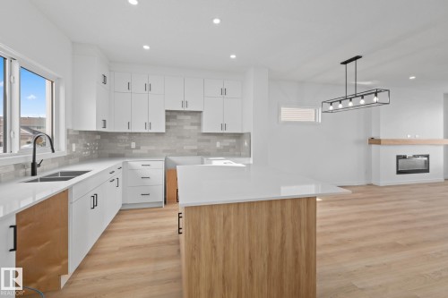 54 Eden Link, Fort Saskatchewan, AB - Indoor Photo Showing Kitchen With Double Sink