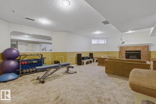 324 Wolf Ridge Point(E), Edmonton, AB - Indoor With Fireplace