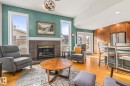 203 Bancroft Close, Edmonton, AB  - Indoor Photo Showing Living Room With Fireplace 