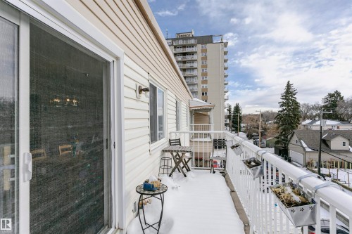 View of balcony - 407 8149 111 St S, Edmonton, AB - Outdoor With Balcony