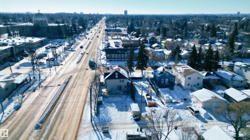 Aerial view of property and surrounding area - 10906 72 Avenue, Edmonton, AB - Outdoor