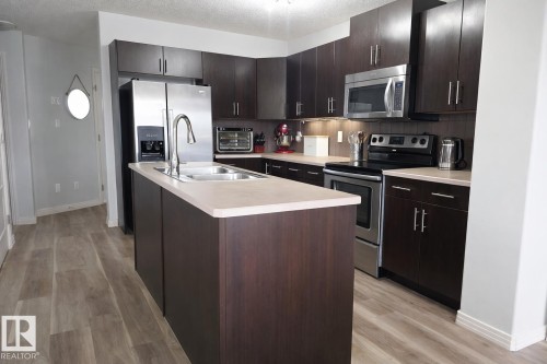 2151 28 Street, Edmonton, AB - Indoor Photo Showing Kitchen With Double Sink