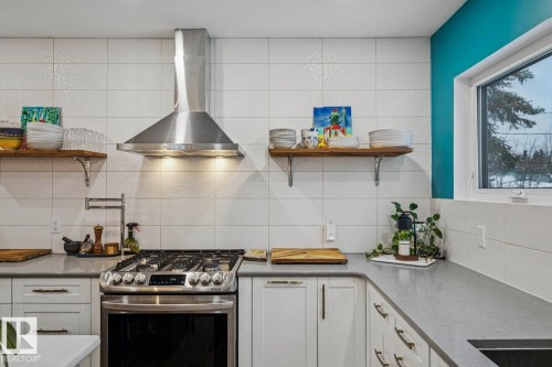 9602 83 Avenue, Edmonton, AB - Indoor Photo Showing Kitchen With Upgraded Kitchen