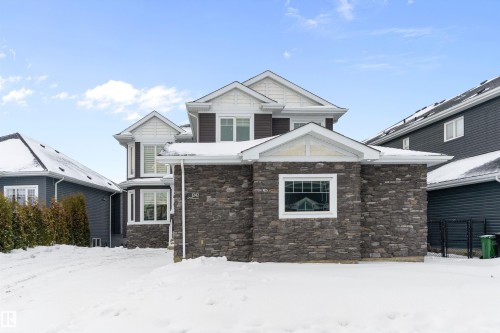 Craftsman inspired home featuring stone siding - 1242 Starling Drive, Edmonton, AB - Outdoor