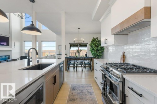 65 Jubilation Drive, St. Albert, AB - Indoor Photo Showing Kitchen With Upgraded Kitchen