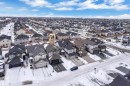 Snowy aerial view with a residential view - 2612 Adam Court Sw, Edmonton, AB  - Outdoor With View 