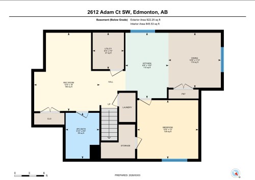 Floor plan - 2612 Adam Court Sw, Edmonton, AB - Other