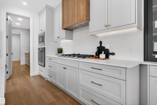 213 Paterson Link, Edmonton, AB - Indoor Photo Showing Kitchen With Upgraded Kitchen