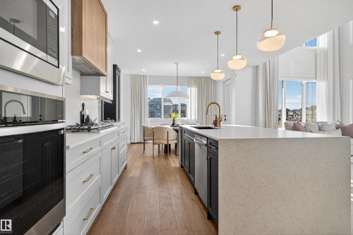 213 Paterson Link, Edmonton, AB - Indoor Photo Showing Kitchen With Upgraded Kitchen