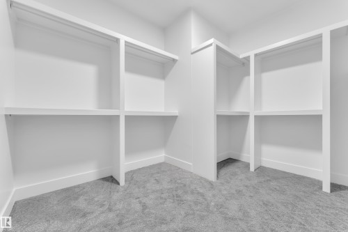 Walk in closet featuring light carpet - 231 Crystal Creek Drive, Leduc, AB - Indoor With Storage