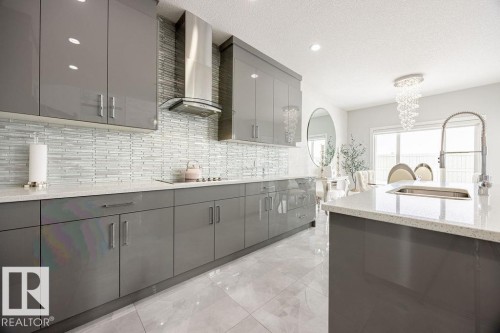 4705 35 Street, Beaumont, AB - Indoor Photo Showing Kitchen With Upgraded Kitchen