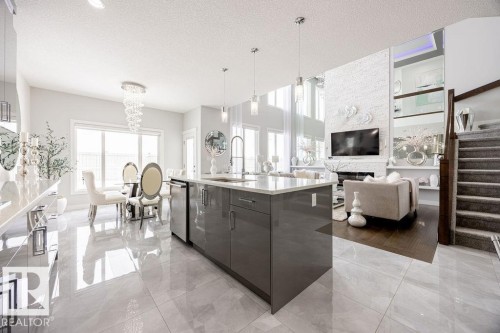 4705 35 Street, Beaumont, AB - Indoor Photo Showing Kitchen With Upgraded Kitchen
