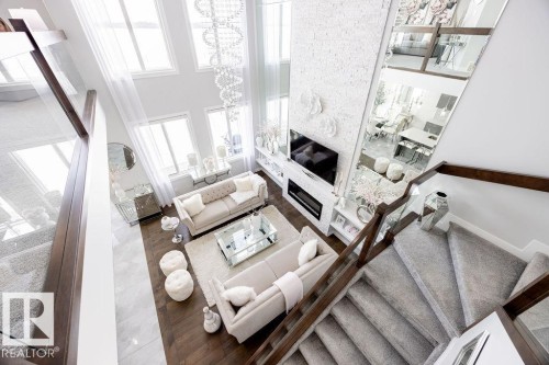 4705 35 Street, Beaumont, AB - Indoor Photo Showing Other Room With Fireplace