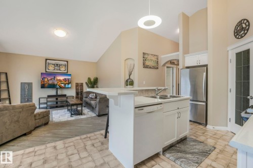 116 Castle Drive, Edmonton, AB - Indoor Photo Showing Kitchen With Double Sink
