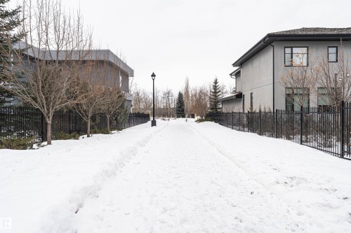 View of yard layered in snow - 3520 Watson Point(E), Edmonton, AB - Outdoor