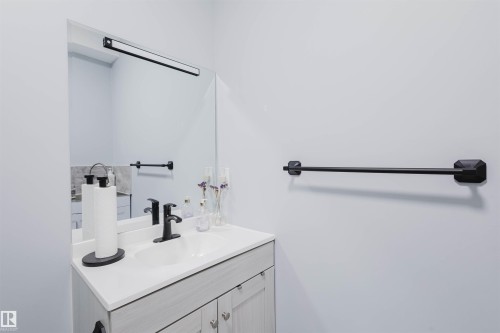 Bathroom featuring vanity - 16217 32 Avenue, Edmonton, AB - Indoor Photo Showing Bathroom