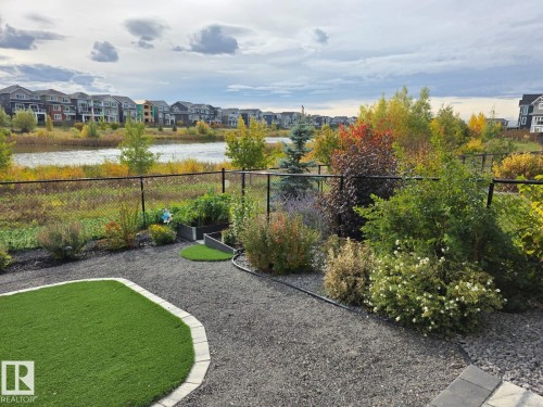 View of yard featuring a residential view and a water view - 16217 32 Avenue, Edmonton, AB - Outdoor With Balcony With View