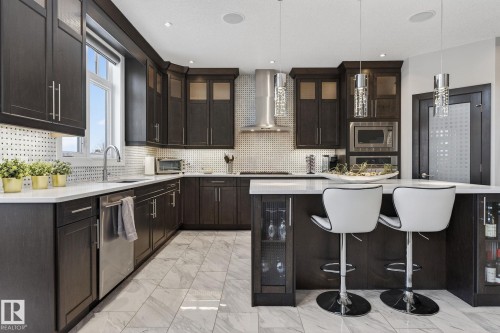 3713 Cameron Heights Place, Edmonton, AB - Indoor Photo Showing Kitchen With Upgraded Kitchen
