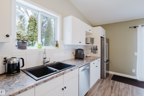 13143 37 Street, Edmonton, AB - Indoor Photo Showing Kitchen With Double Sink