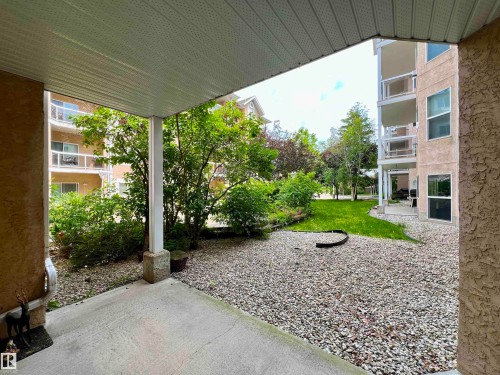 View of yard featuring a patio area - 110 10511 42 Avenue, Edmonton, AB - Outdoor With Balcony With Exterior