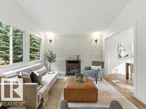 1 Sylvan Drive, St. Albert, AB - Indoor Photo Showing Living Room With Fireplace