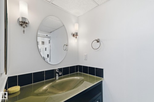 Bathroom featuring vanity and a drop ceiling - 12225 134 Street, Edmonton, AB - Indoor Photo Showing Bathroom