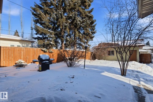 View of snowy yard - 12225 134 Street, Edmonton, AB - Outdoor