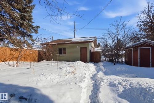Back of property featuring a storage unit - 12225 134 Street, Edmonton, AB - Outdoor