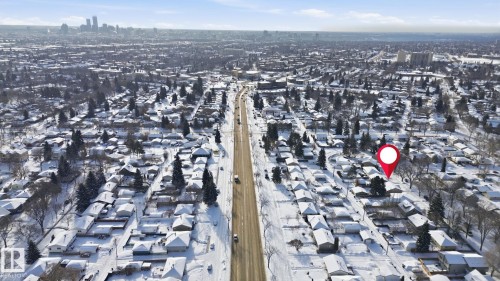 Aerial overview of property's location featuring nearby urban area - 12225 134 Street, Edmonton, AB - Outdoor With View