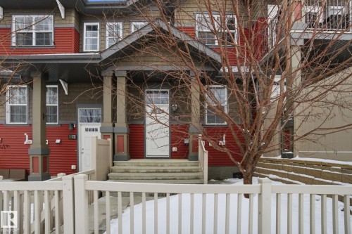 Property entrance with covered porch - 71 4029 Orchards Drive, Edmonton, AB - Outdoor
