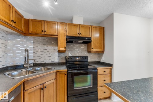 201 5340 199 Street, Edmonton, AB - Indoor Photo Showing Kitchen With Double Sink