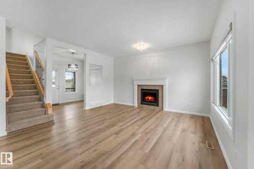 8616 178 Avenue, Edmonton, AB - Indoor Photo Showing Living Room With Fireplace