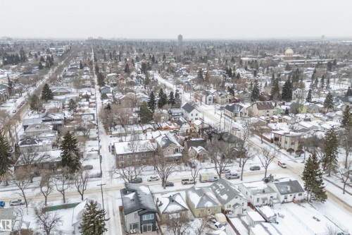 Aerial perspective of suburban area - 10623 75 Avenue, Edmonton, AB - Outdoor With View